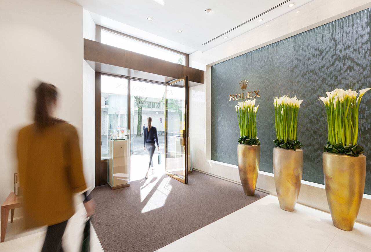 Referenzen Bucherer Boutique Rolex Zurich Schweiz FAAC Turautomation Austria